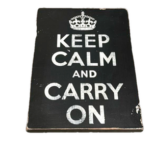 Keep Calm and Carry On Wooden sign